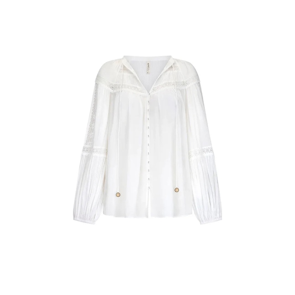 Spell teodora blouse in white